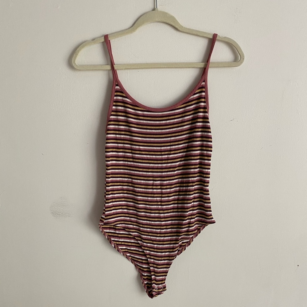 Striped body suite